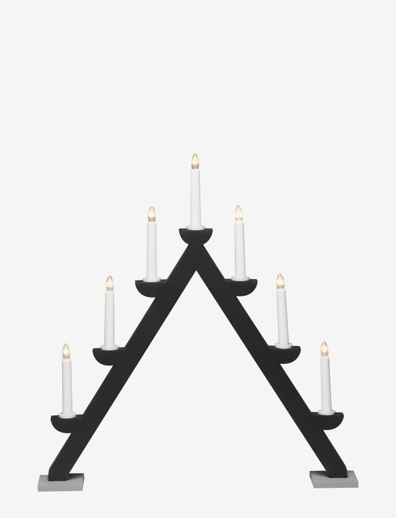 kon3992 cmattblack Konstsmide lysestake